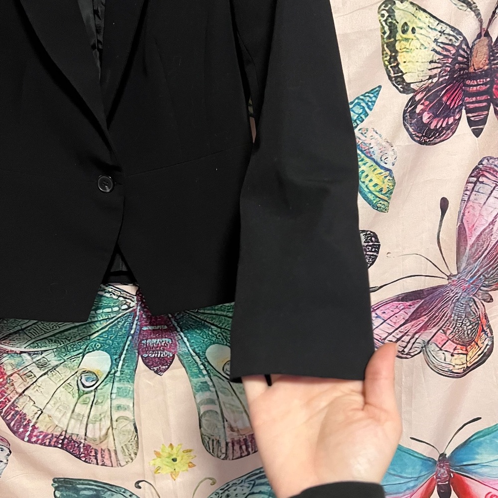 Black Petite One Button Blazer - image 6